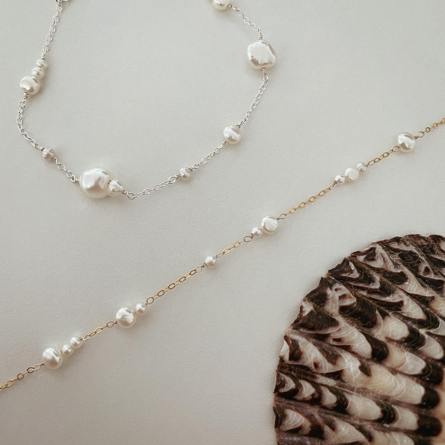 scattered pearl satellite bracelet