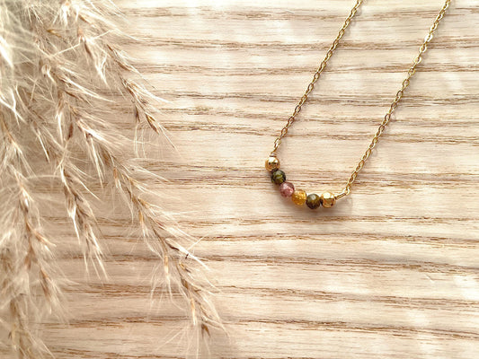 14k gold-filled tourmaline necklace