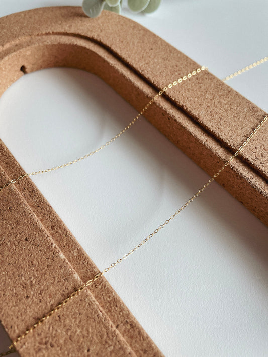 14k gold-filled whisper chain necklace, minimalist gold chain