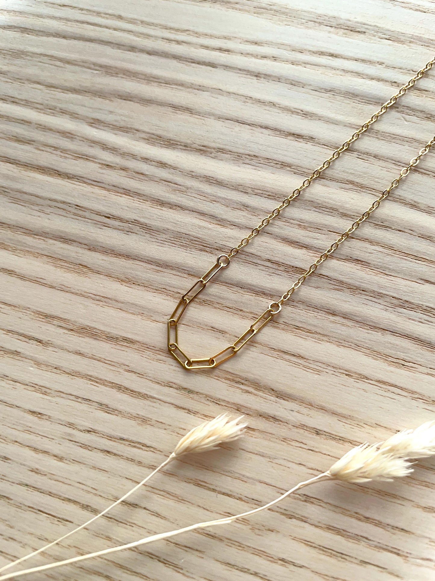 14k gold-filled mixed chain necklace