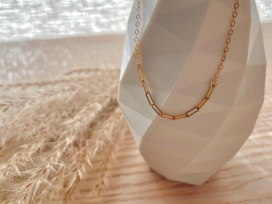 14k gold-filled mixed chain necklace