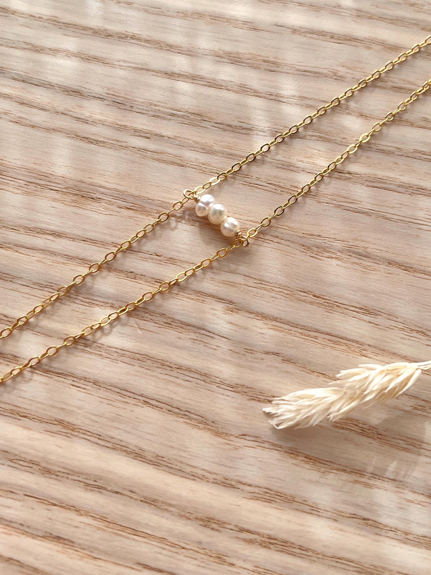 double-chain pearl bracelet